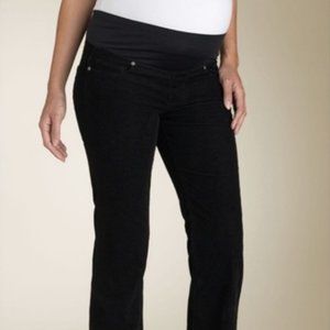 Paige Maternity Pants Benedict Canyon Black Corduroy Premium Denim Sz 28